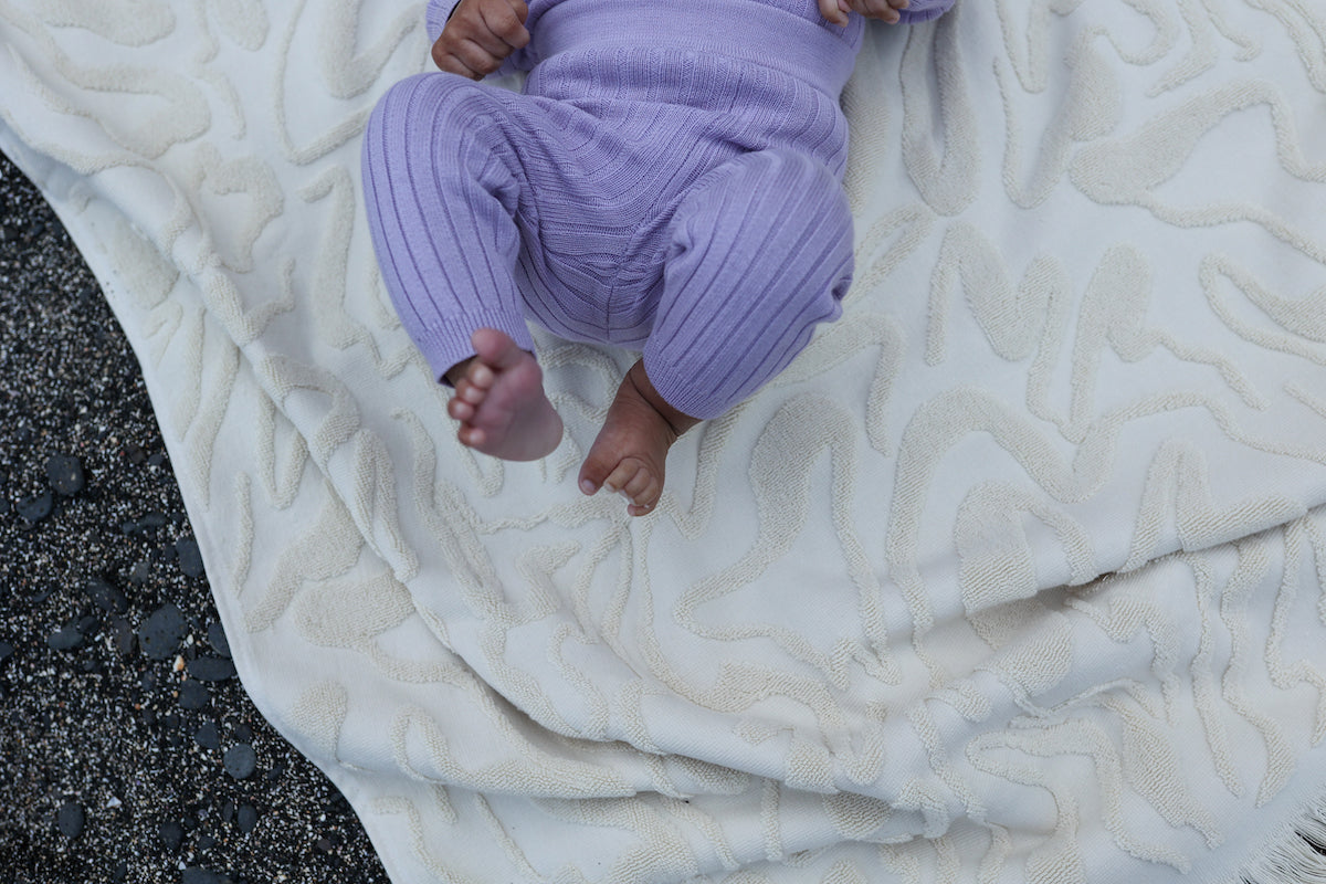 Ripple Kids Towel - Pebble