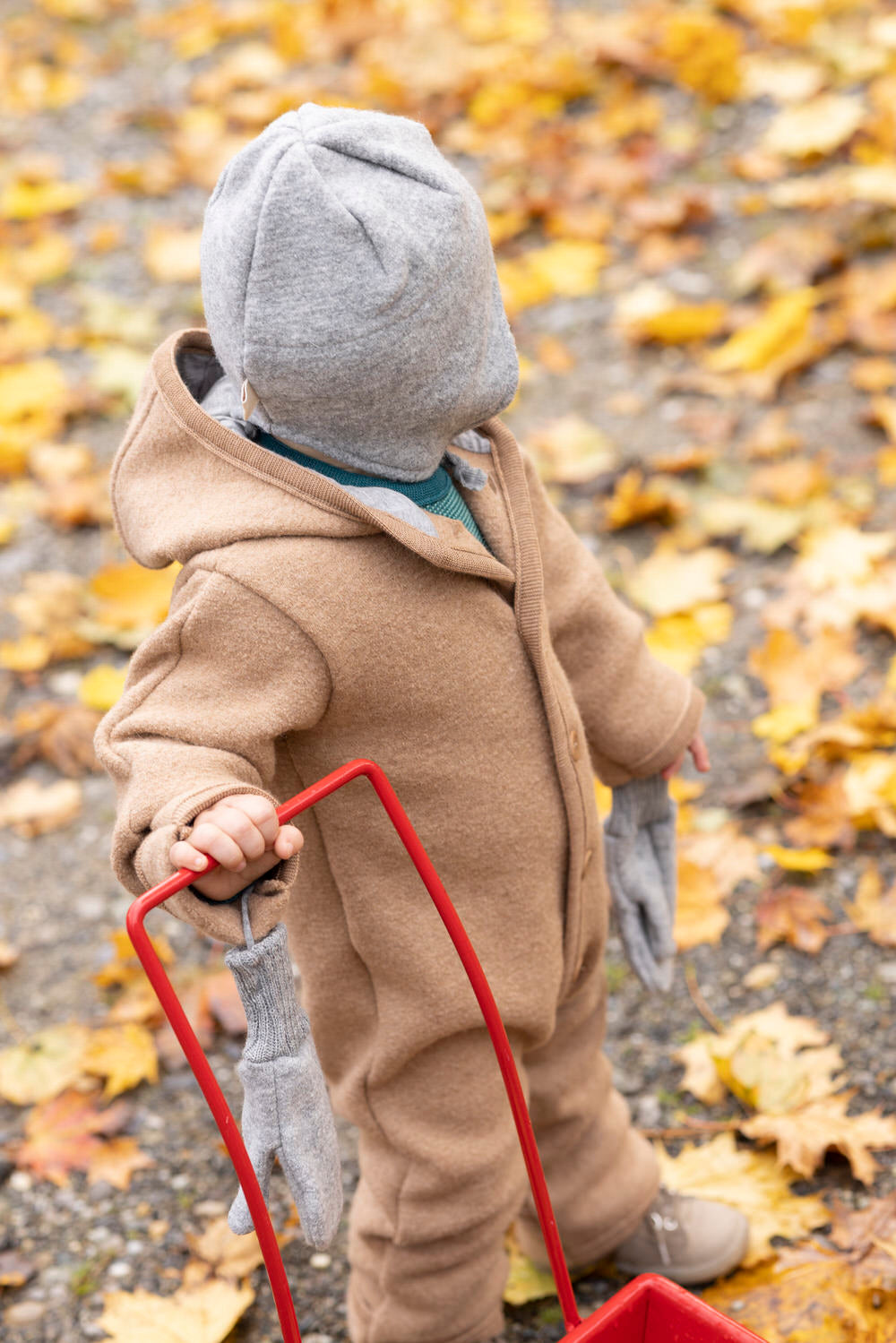 Boiled Wool Overall/caramel