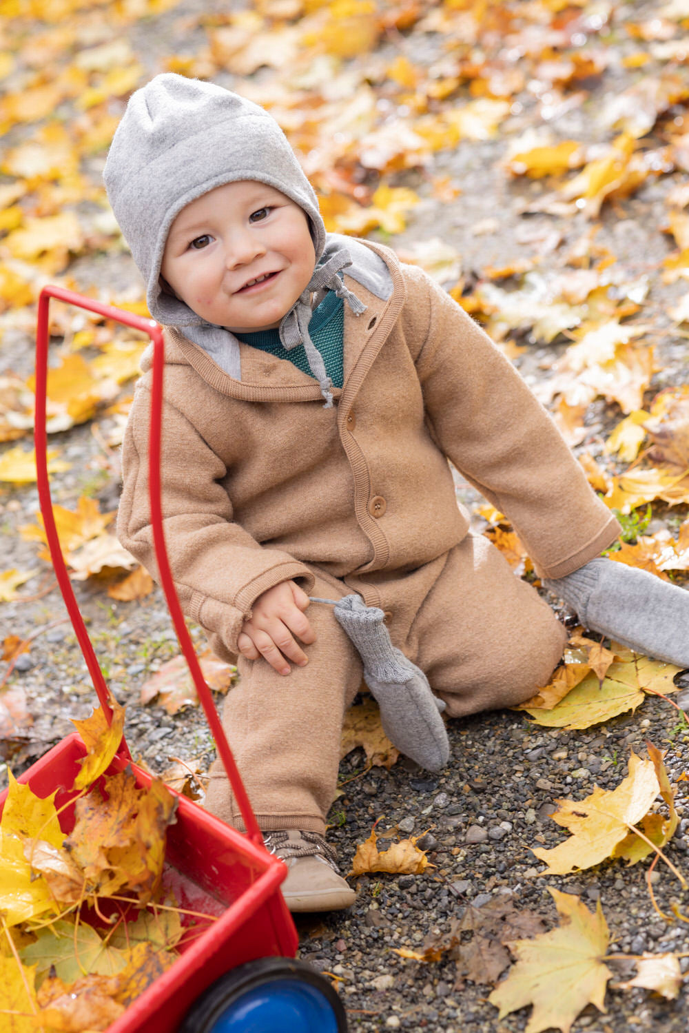 Boiled Wool Overall/caramel