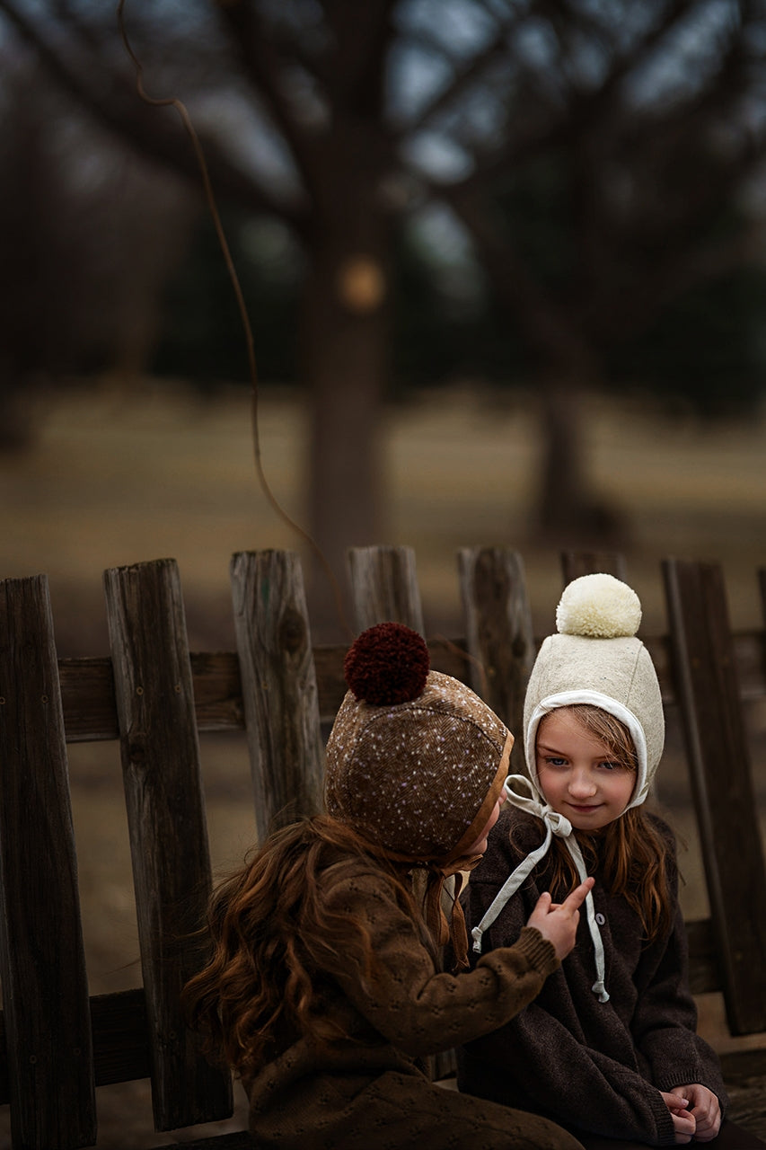 Baby Wool Pom Pom Bonnet - Freckles