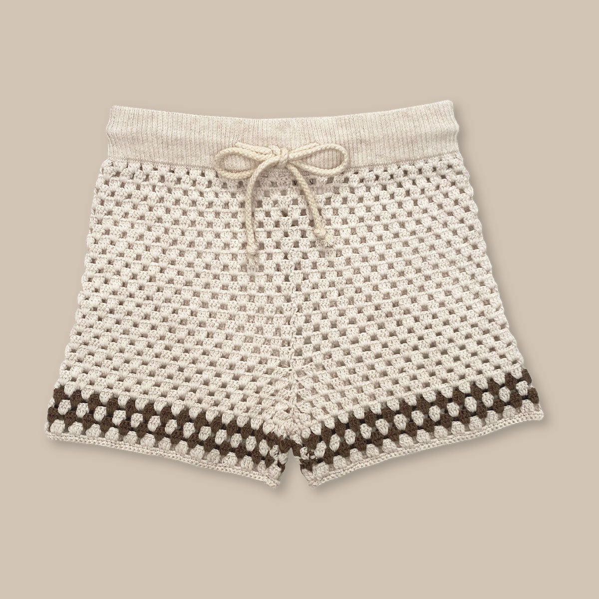 Hand Crochet Shorts - Coconut