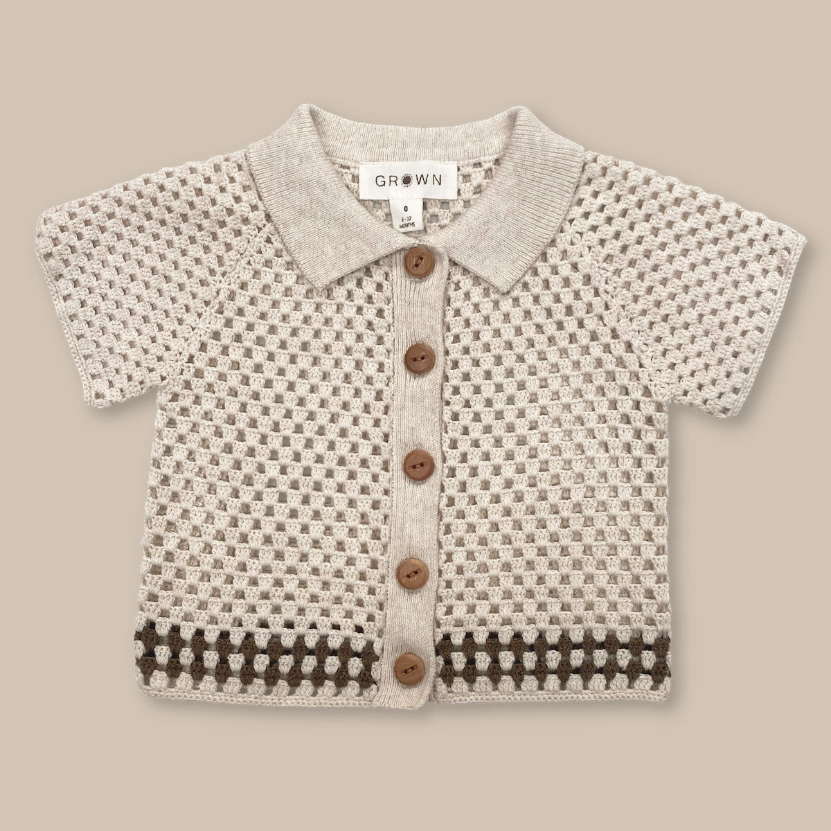 Hand Crochet Shirt - Coconut