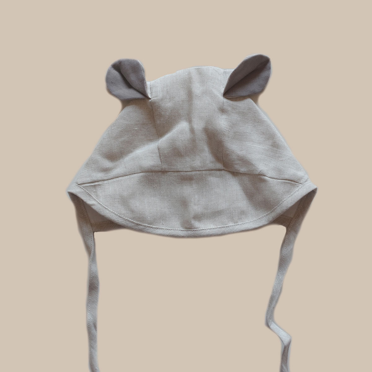 【Only 1 left】Brim bear Bonnet/Natural