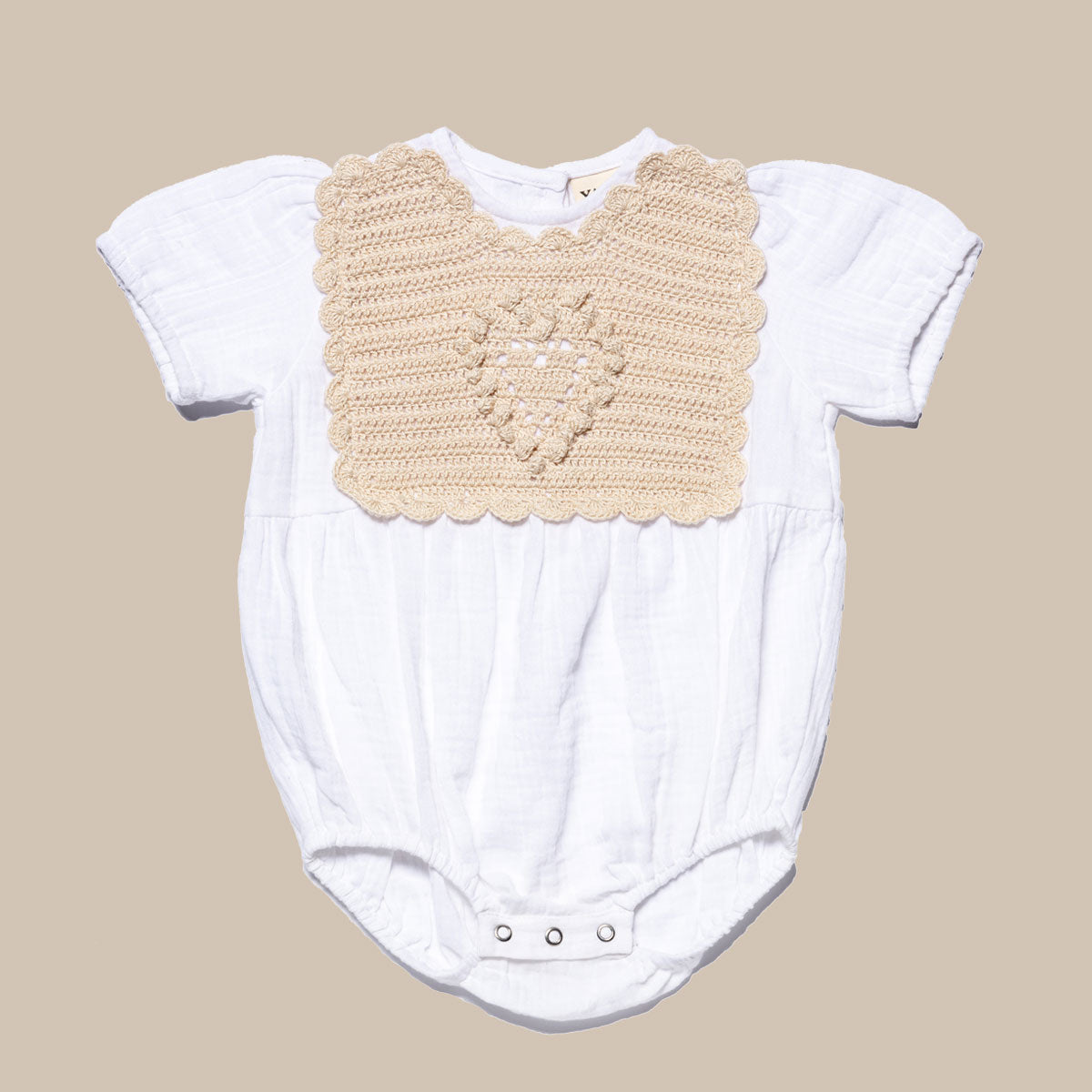 Baby Romper HEART/Beige