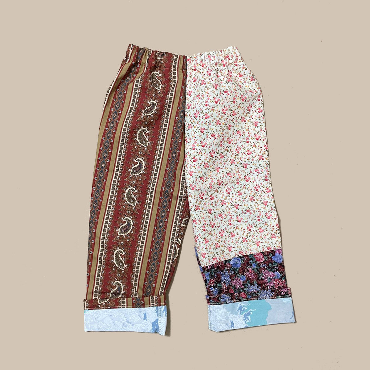 【one&only】 Vintage Fabrics Play Pants no.18-4Y