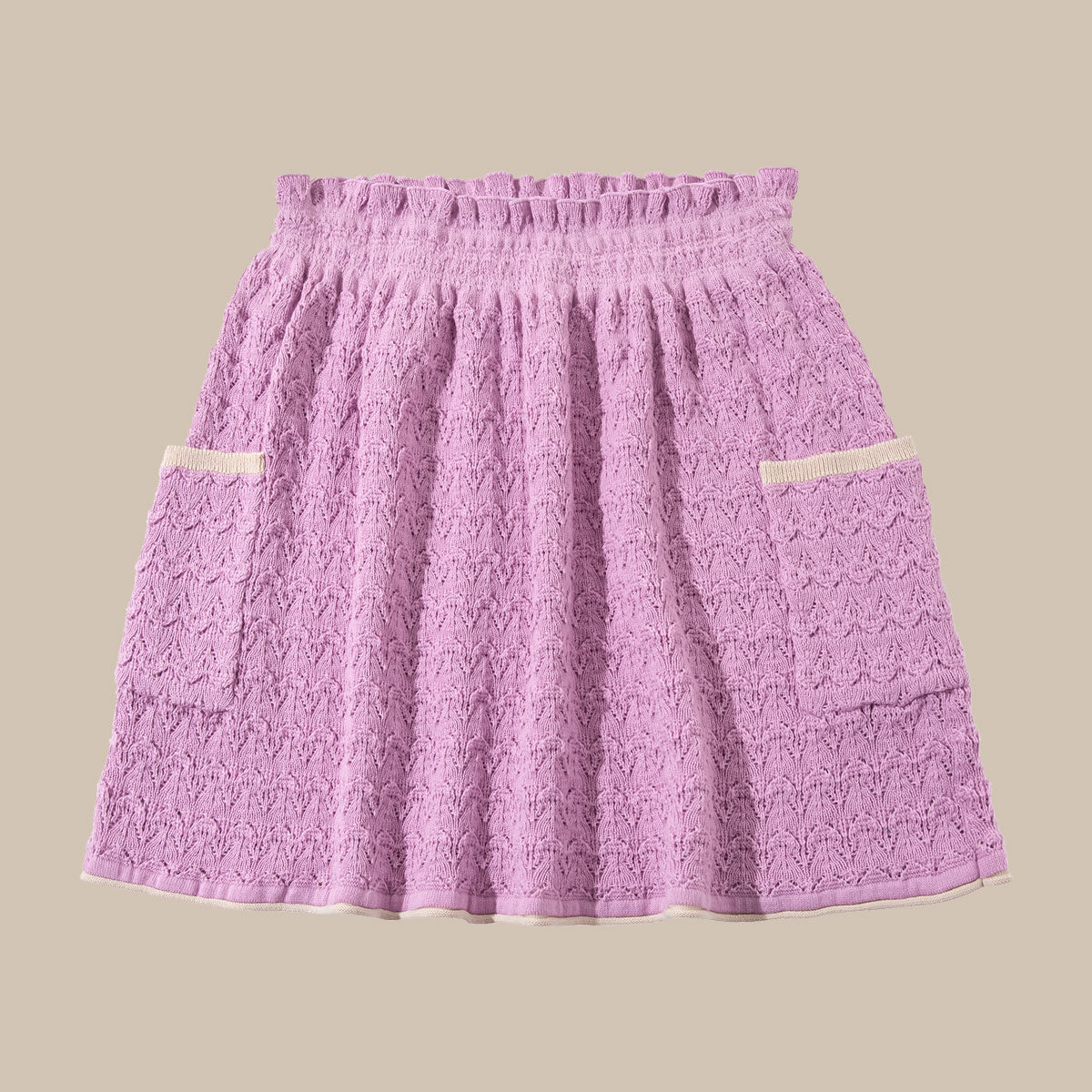 【Only 1 left】FLORAL SKIRT/LILAC
