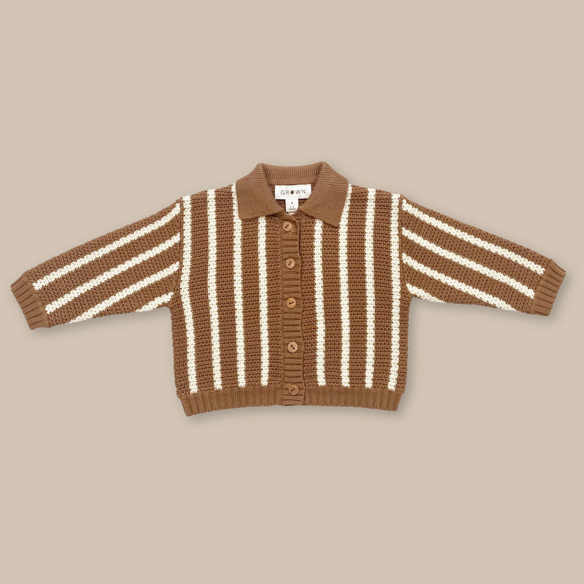 Knitted Botton Up Cardigan - Cedar