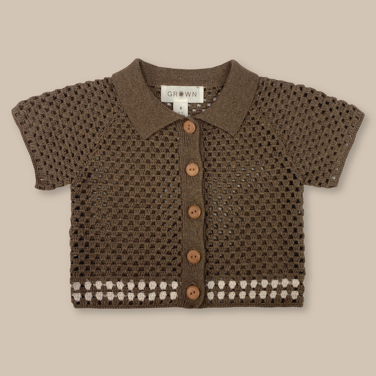 Hand Crochet Shirt - Mud