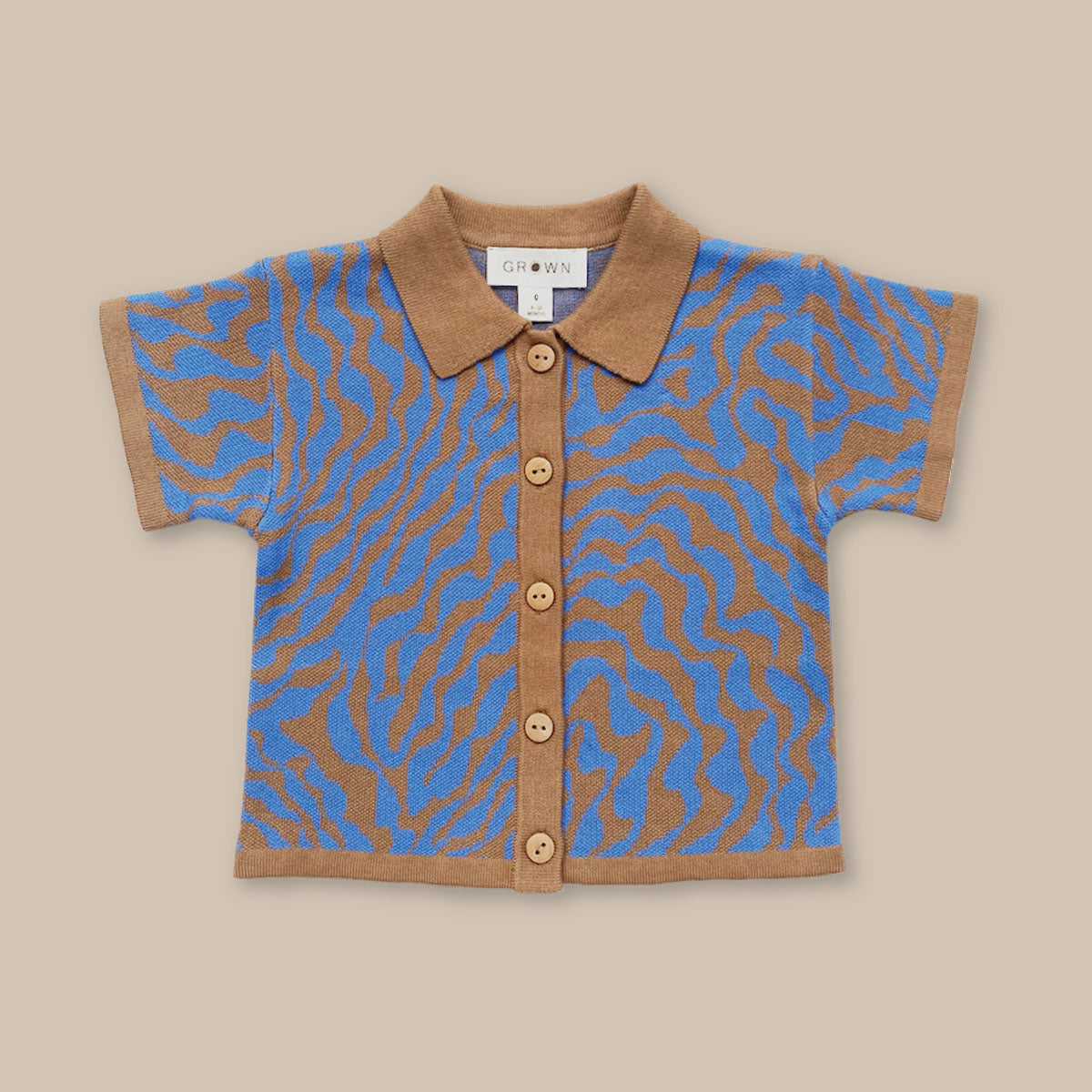 Knitted Scallop Shirt - Cedar