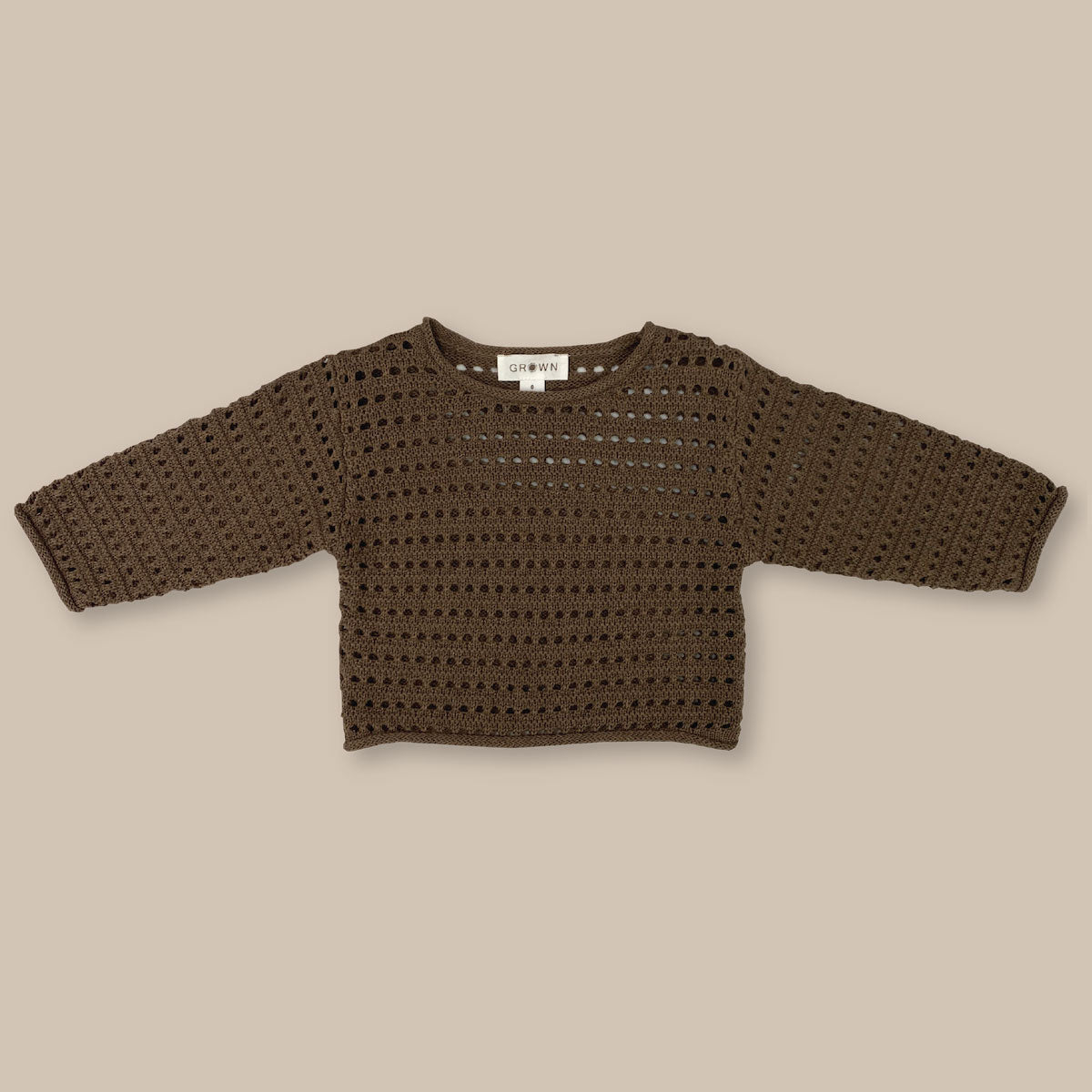 【Only 1 left】Summer Open Knit Pull Over - Mud