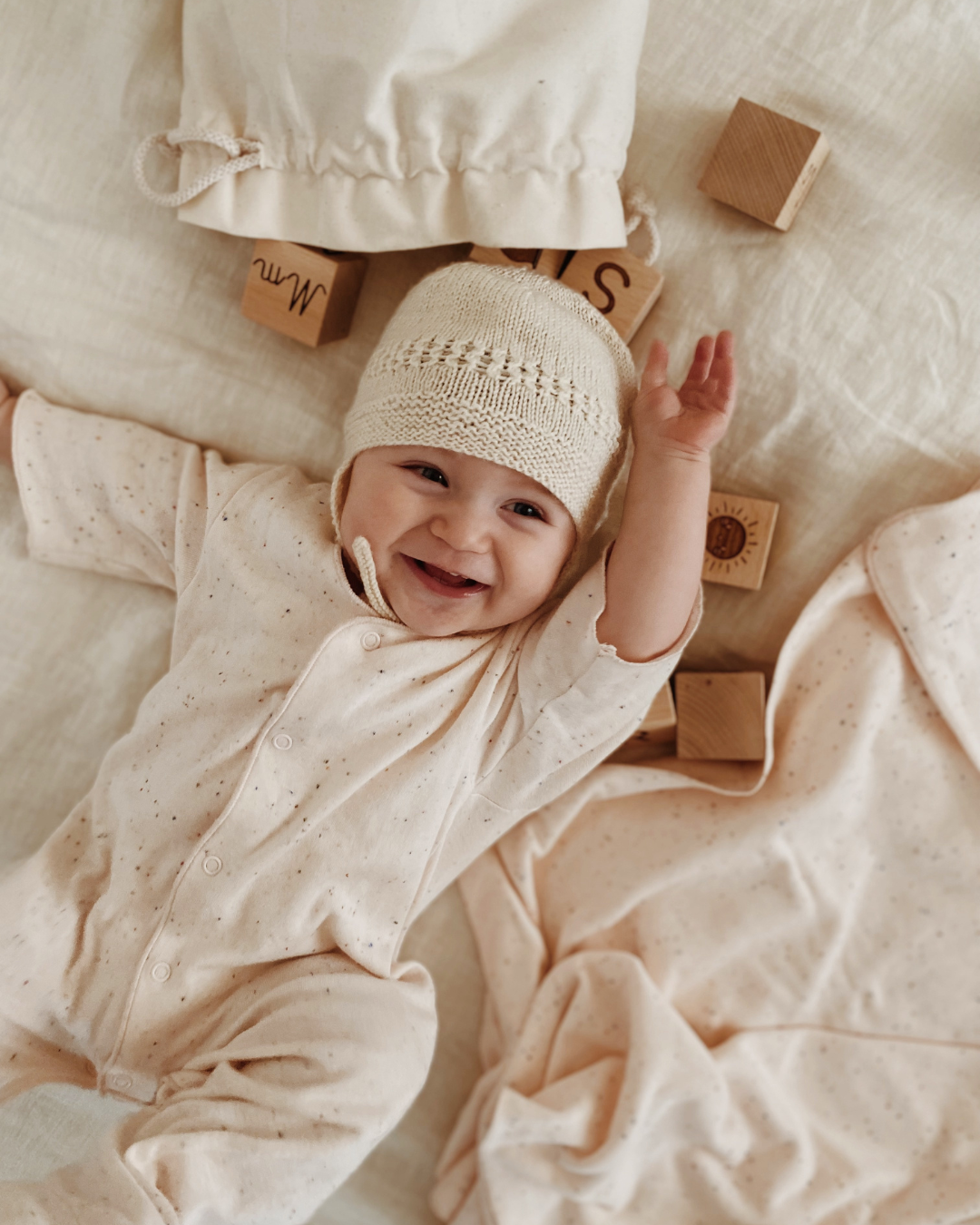 Organic Baby Onesie/IVORY PINK