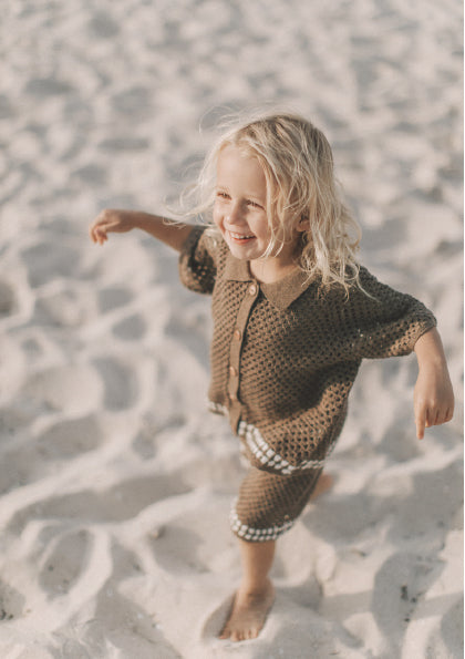 Hand Crochet Shirt - Mud