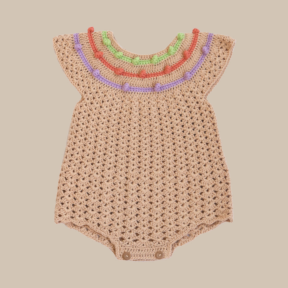 【送料無料】Celine Romper/Latte