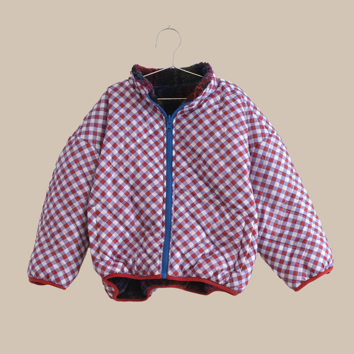 MULTICOLOR CHECKS REVERSIBLE JACKET/MULTICOLOR WOVEN