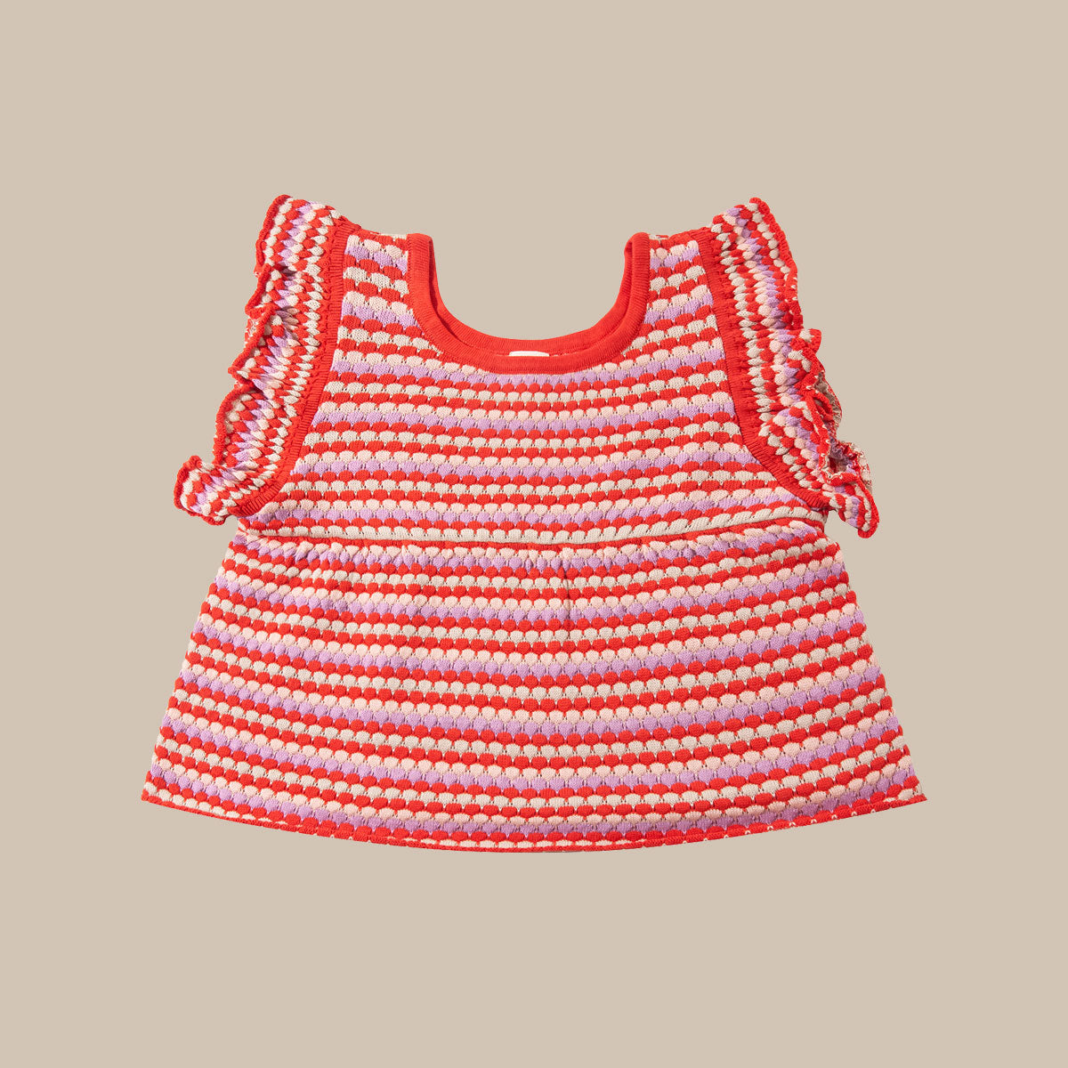 BUBBLE BLOUSE/RED