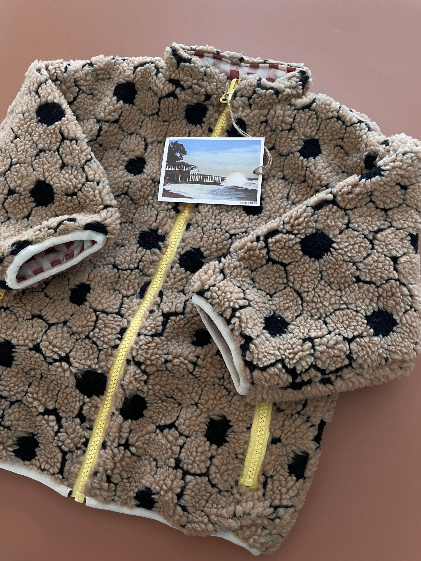 TEDDY BEAR REVERSIBLE JACSKET/BROWN