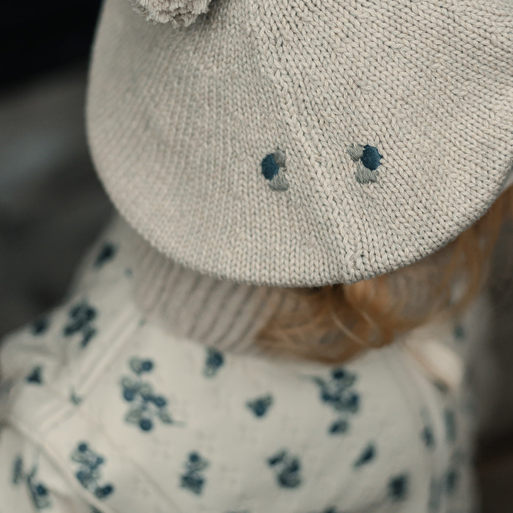 【Only 1 left】Bibou knitted beret/Pistachio shell melange