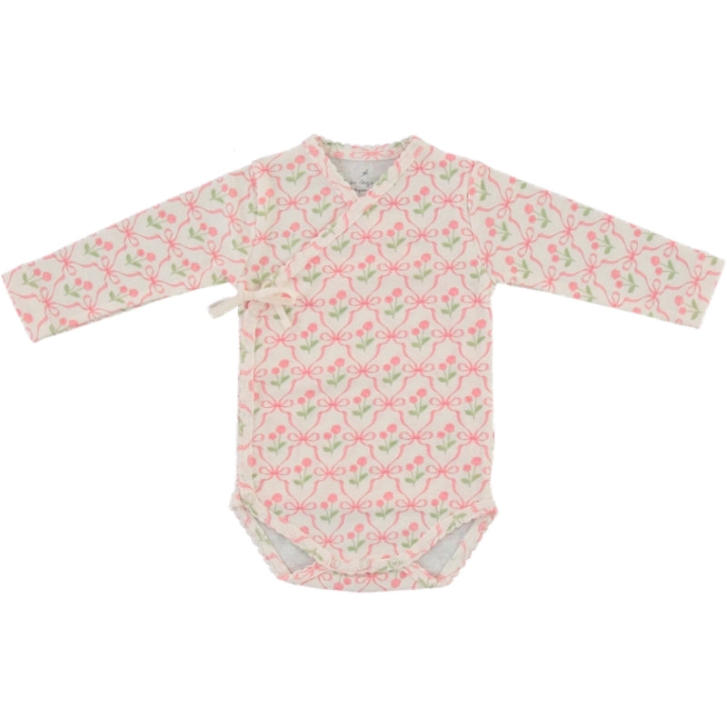 Blossom Wrap Onesie/Geometric Bows
