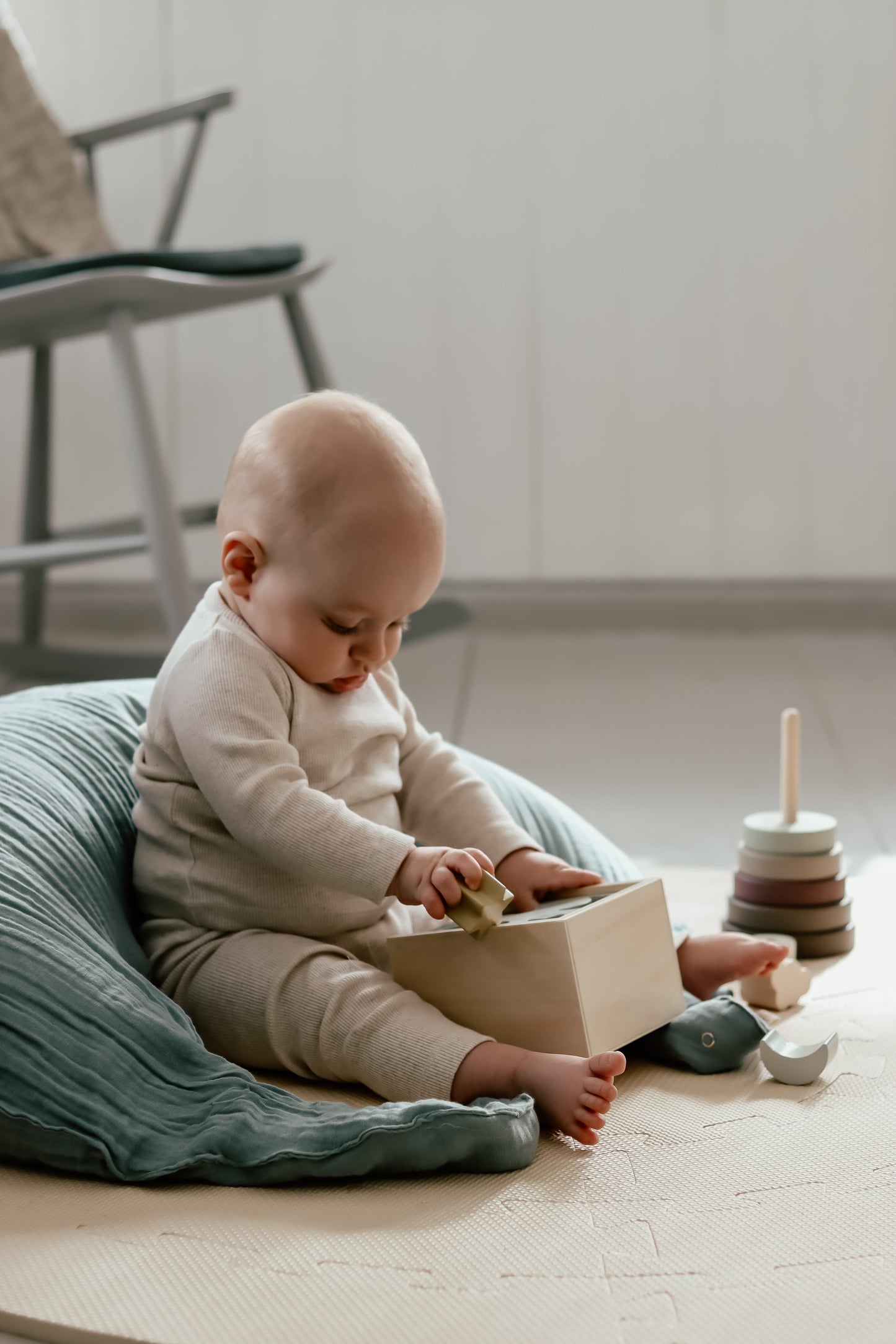 Cana baby leggings/Light brown melange