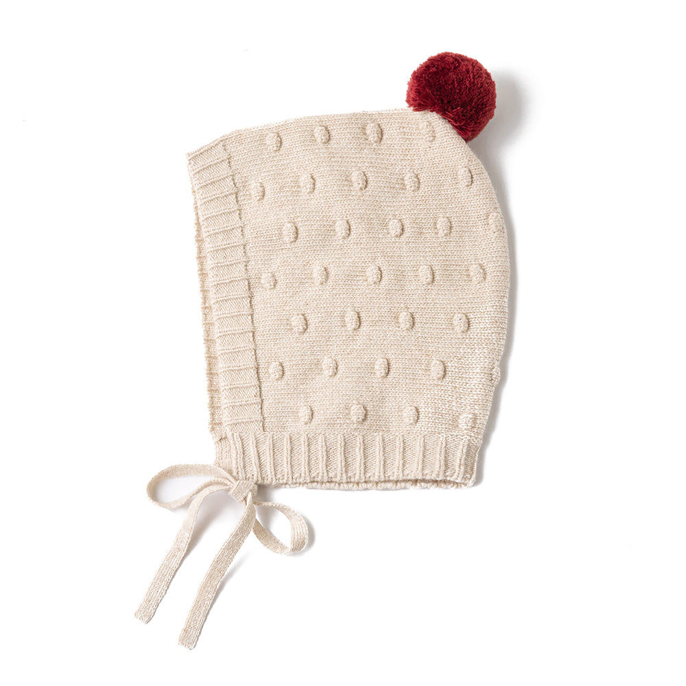 POM POM BONNET/CREAM