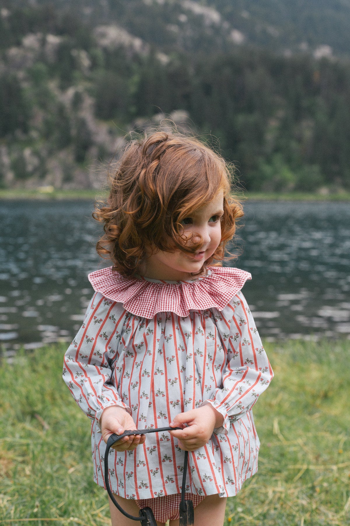 Blue Castores blouse and bloomer set / Jesusito Castores azul