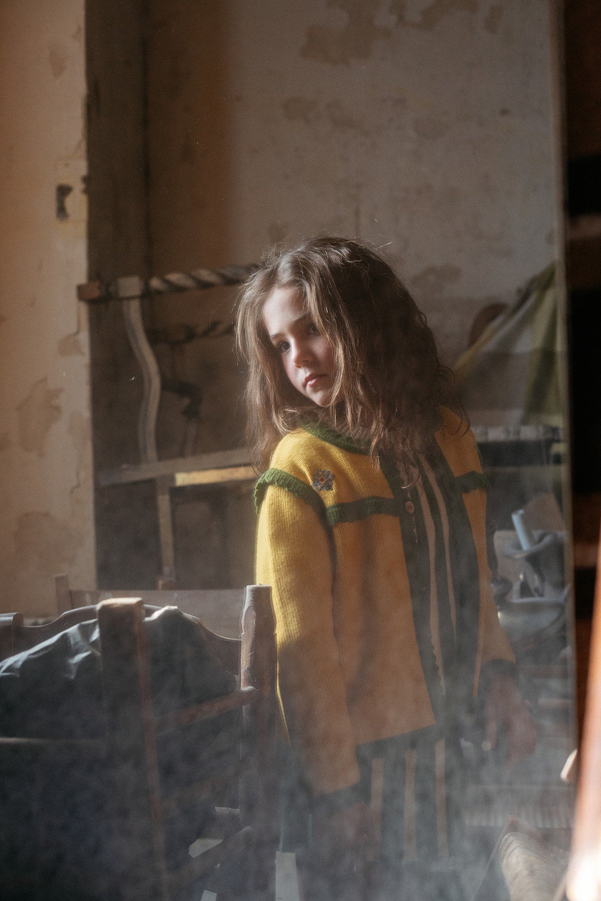 Mustard embroidered jacket