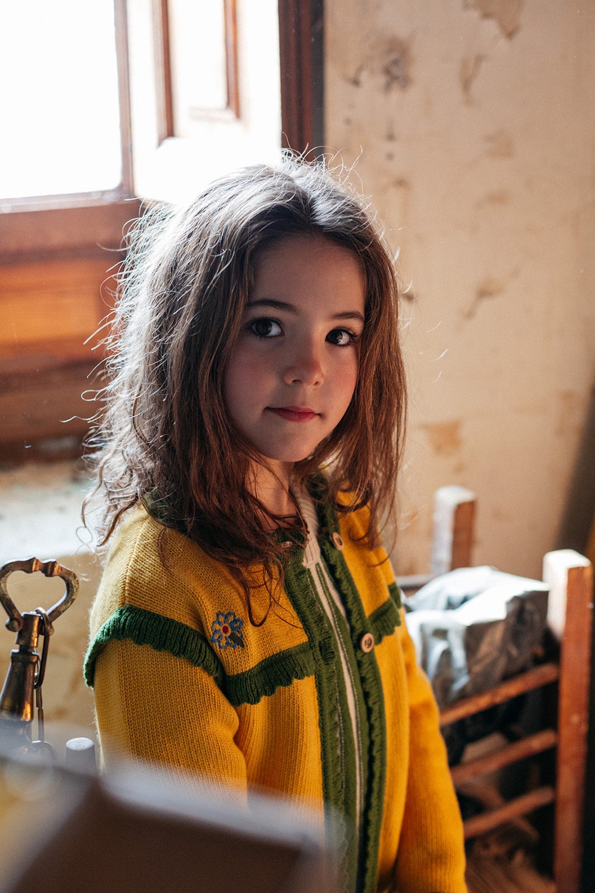 Mustard embroidered jacket