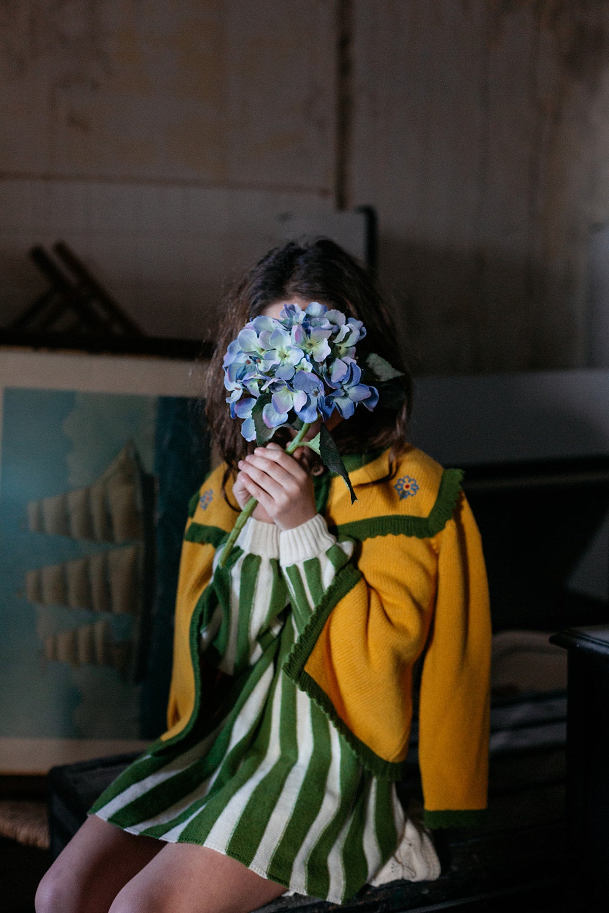 Mustard embroidered jacket