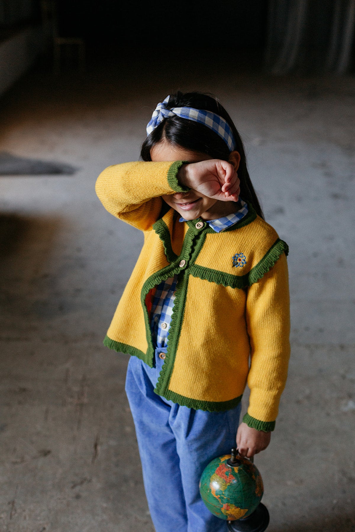 Mustard embroidered jacket
