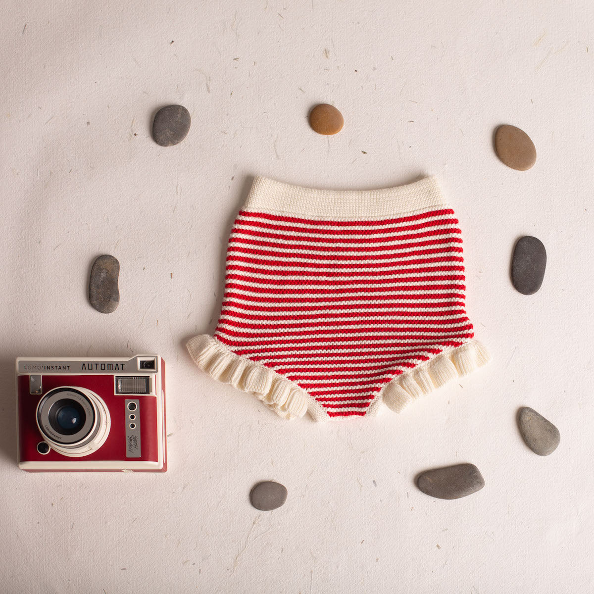 Red stripe bloomer short / Braguita rayas rojas