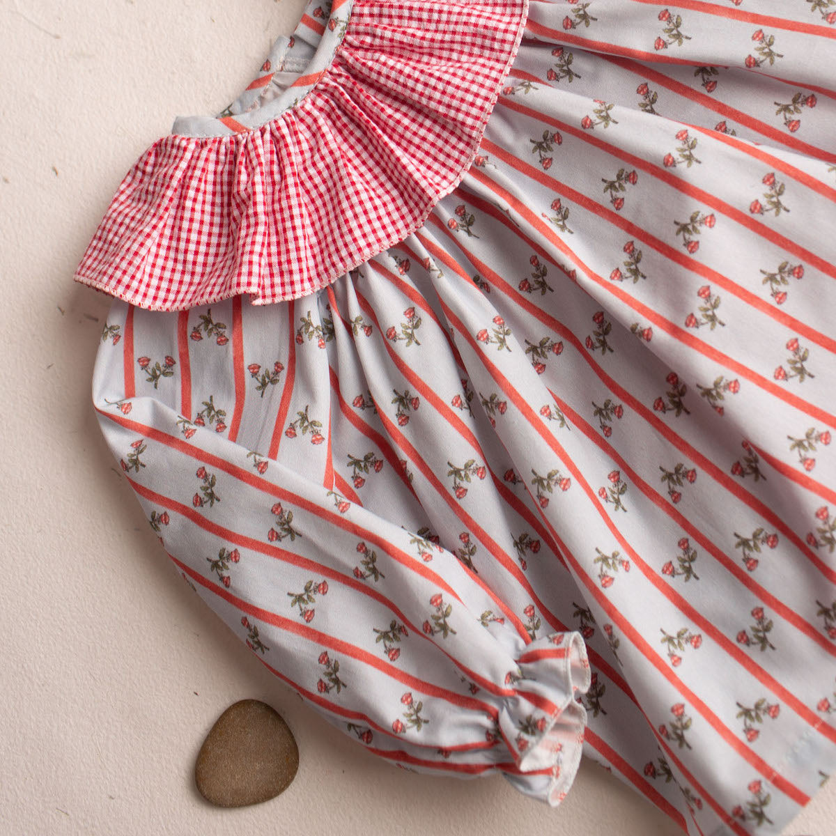 Blue Castores blouse and bloomer set / Jesusito Castores azul
