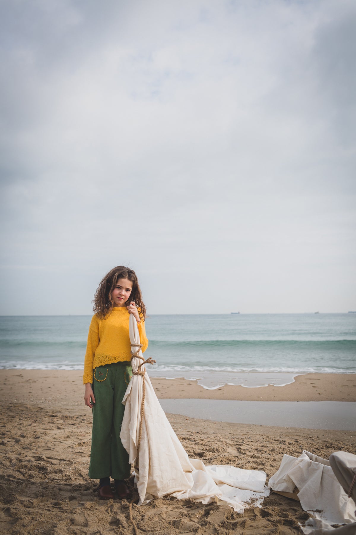 Olive corduroy embroidered bell bottom pants