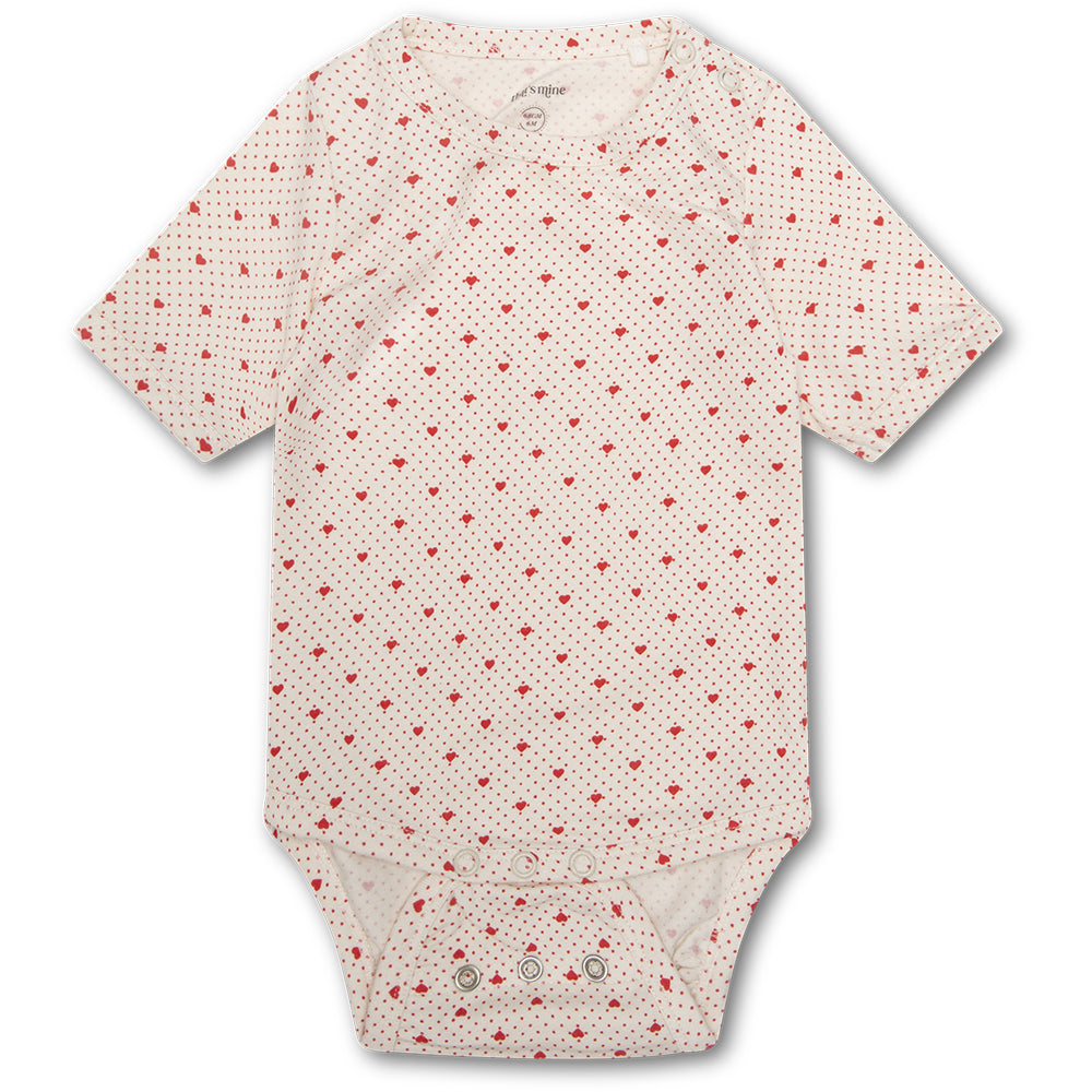 Ellis SS body baby romper /Lots of love red