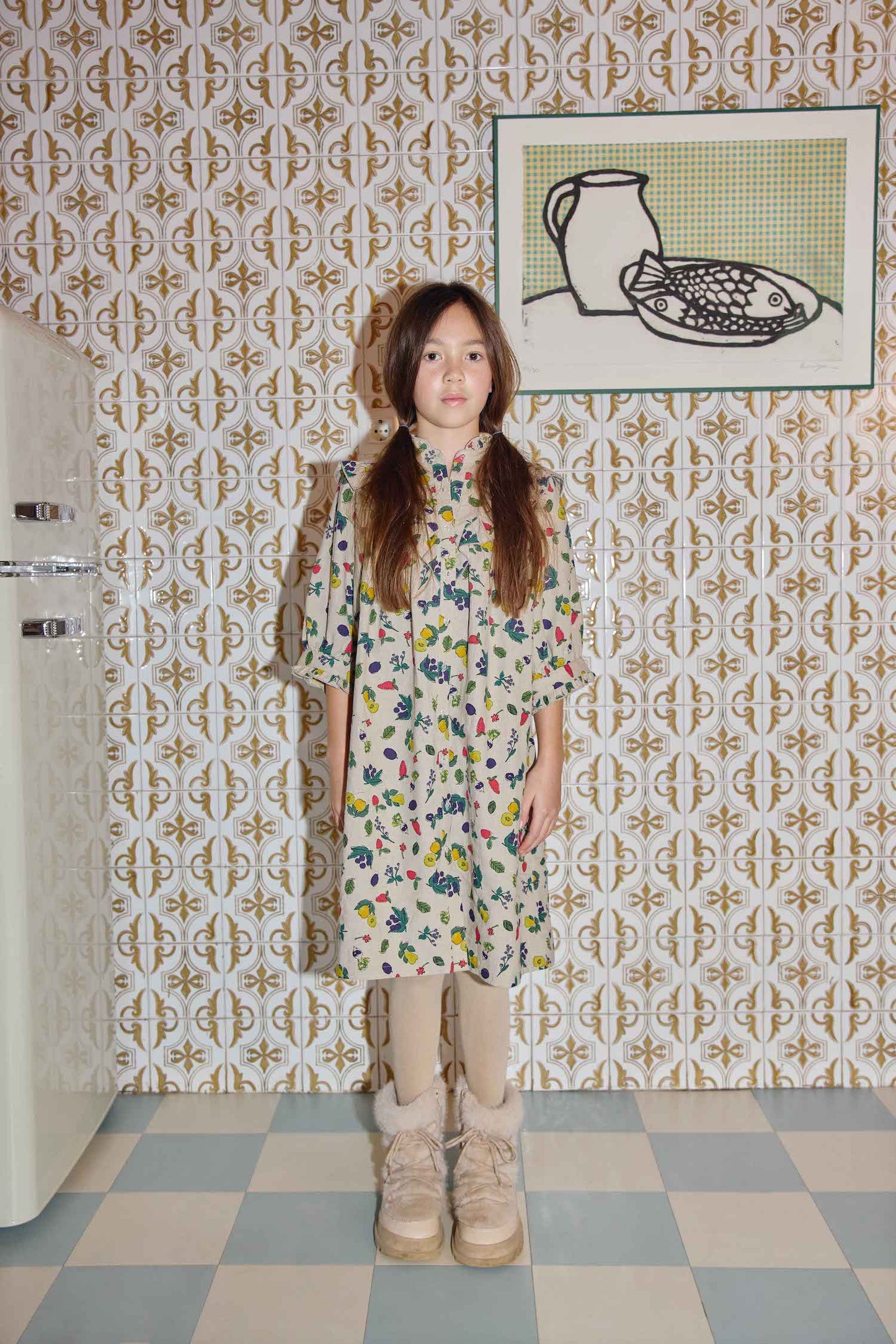 FARM DRESS/BEIGE