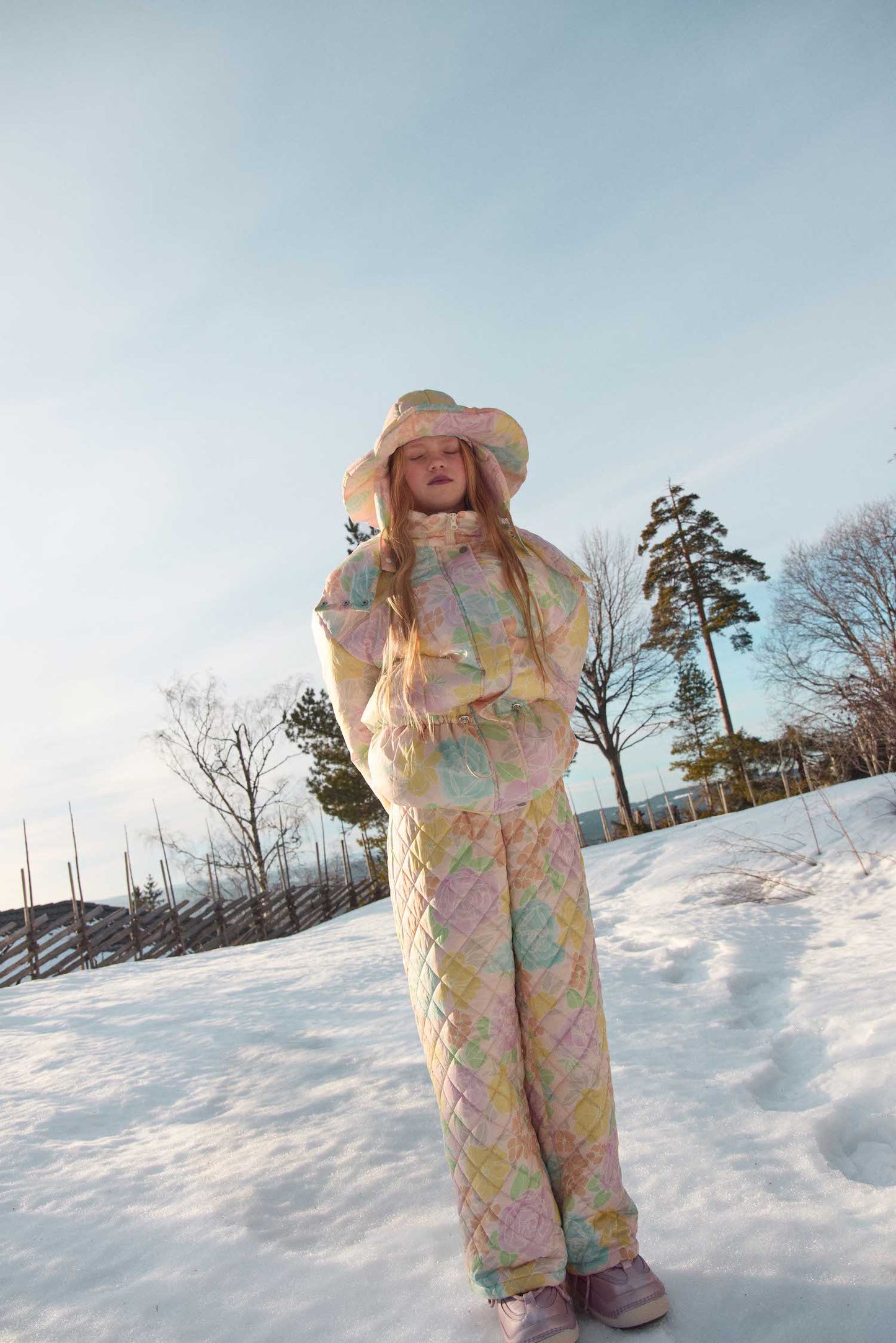 PASTELS FLOWERS SKI PANTS/PASTELS