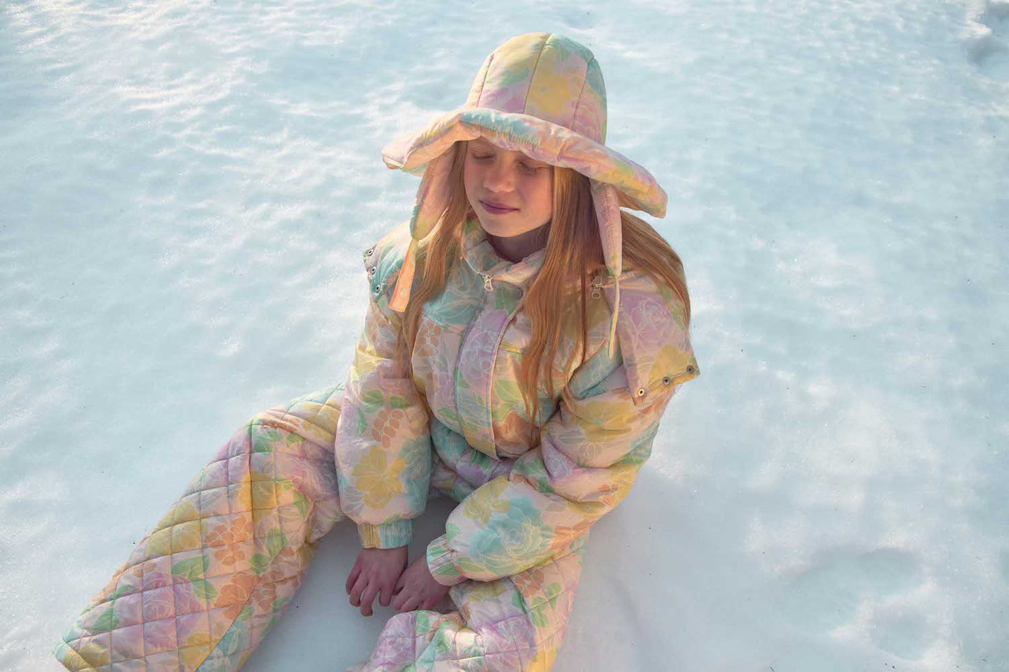 PASTELS FLOWERS SKI HAT/PASTELS
