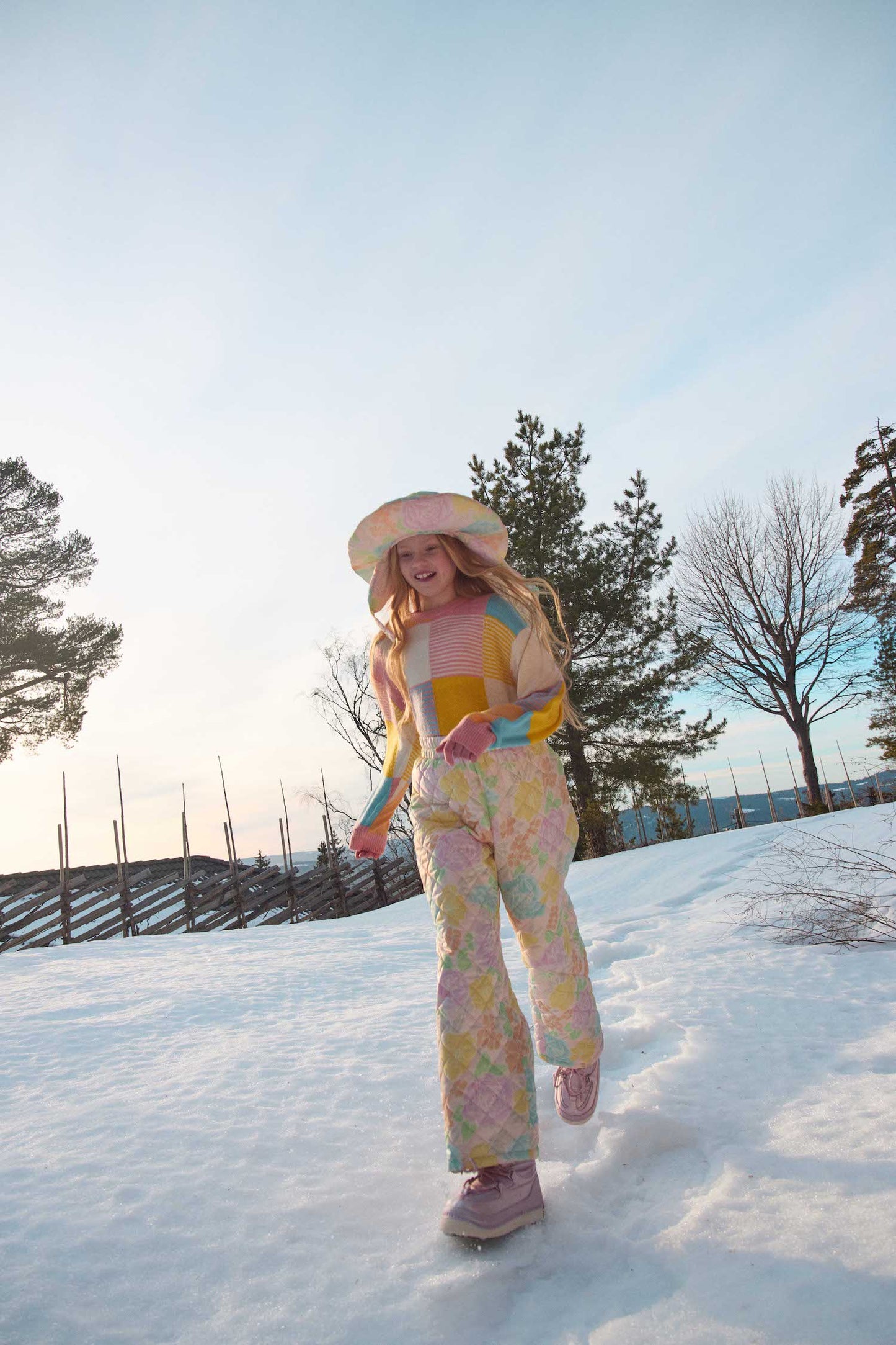 PASTELS FLOWERS SKI PANTS/PASTELS