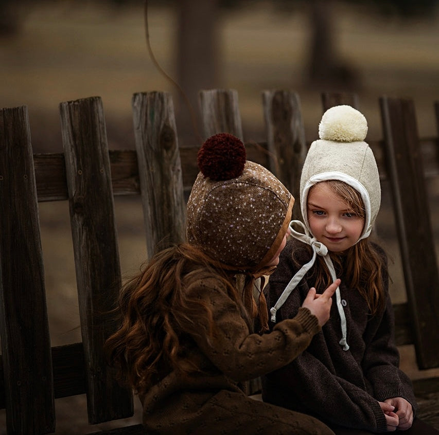 Baby Wool Pom Pom Bonnet - Freckles