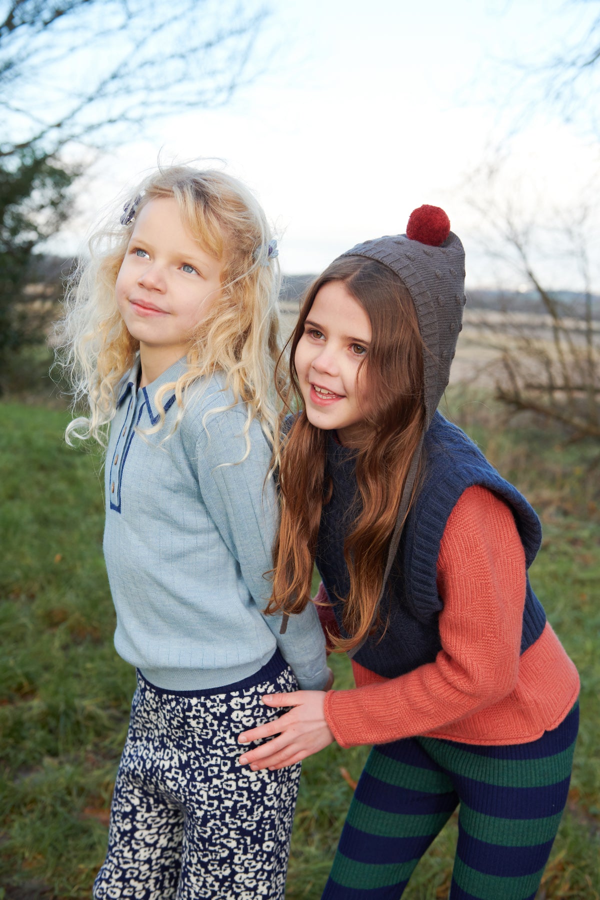 POM POM BONNET/WOOD GREEN