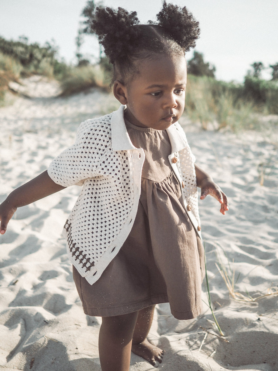 Hand Crochet Shirt - Coconut