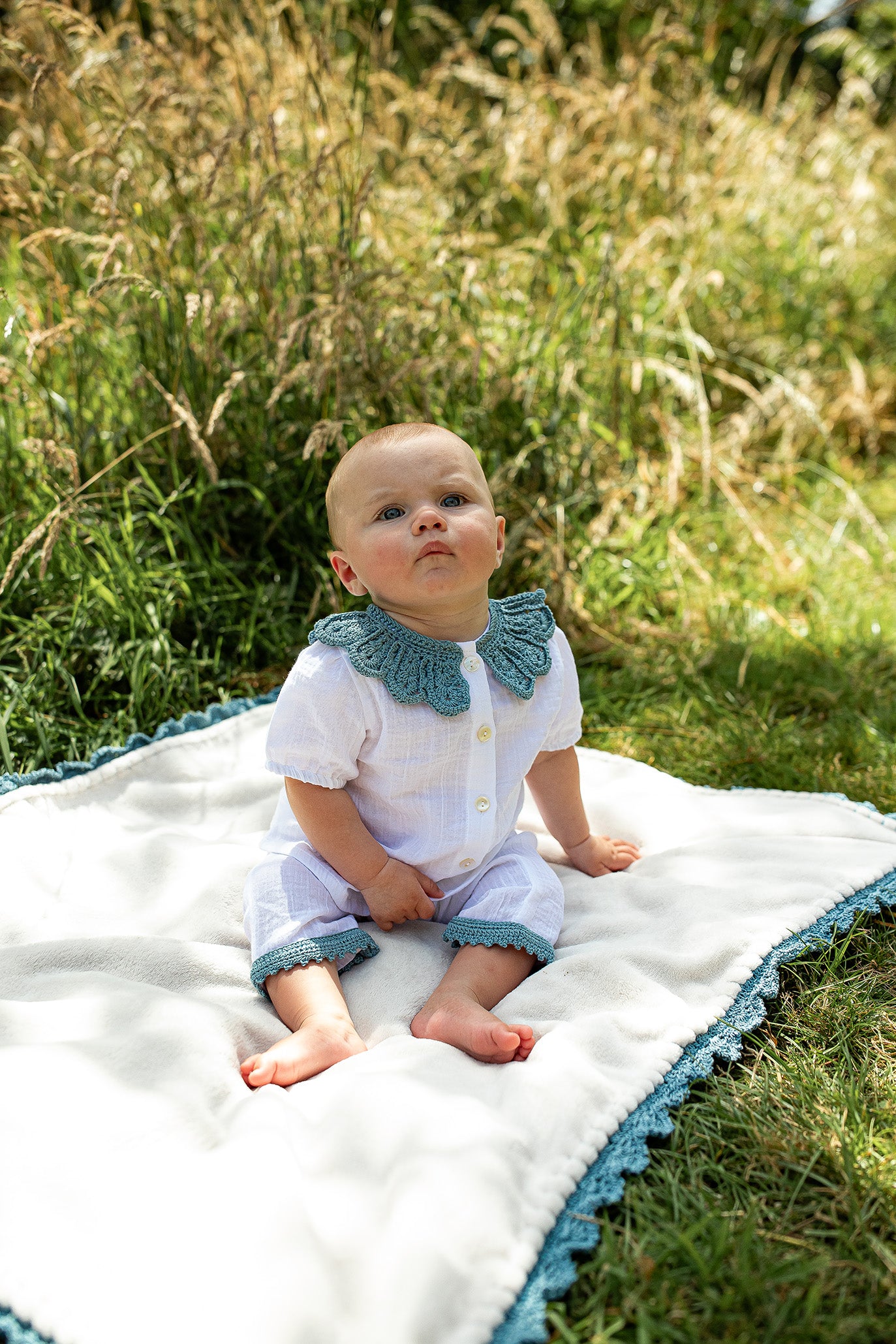 Baby Blouse FLORA/Light Moon