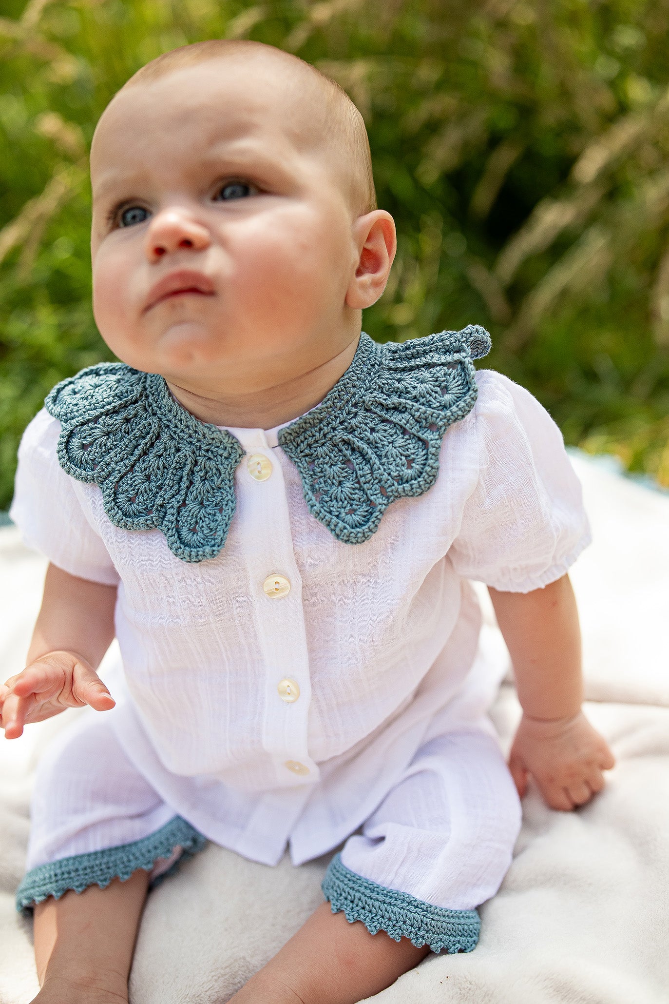 Baby Blouse FLORA/Light Moon