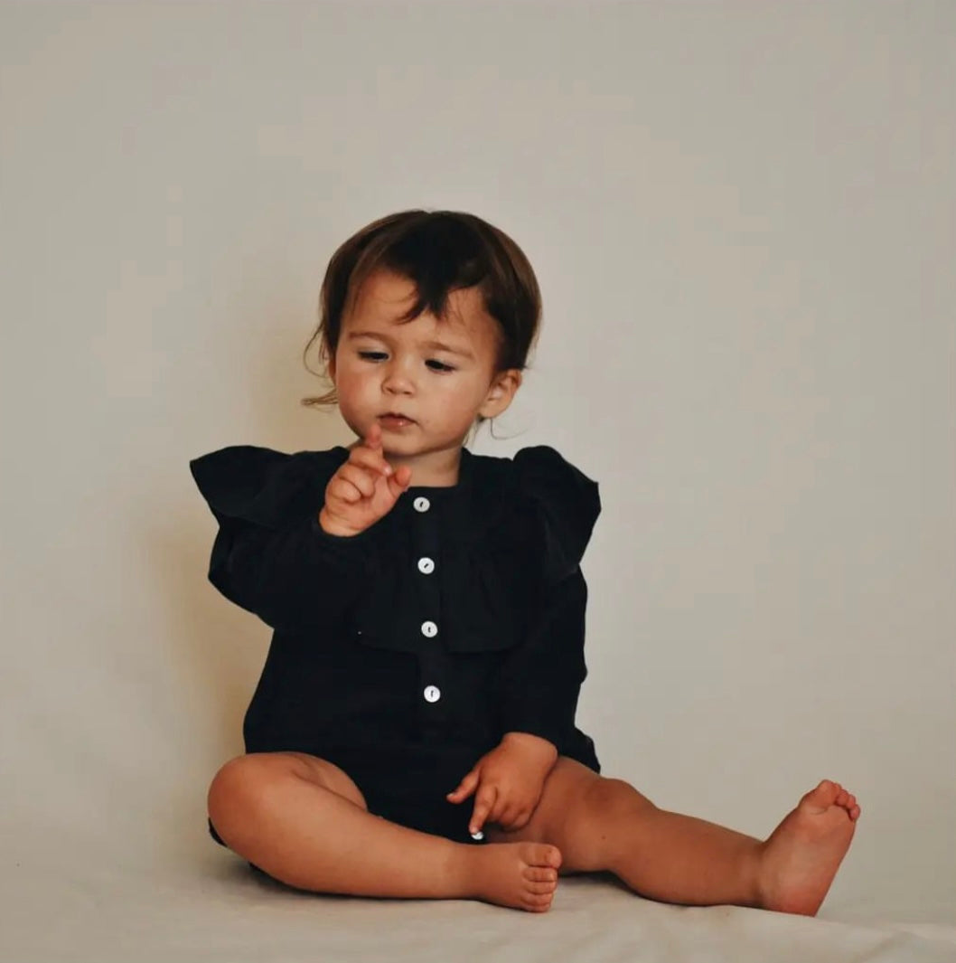 INES LONG SLEEVES BODY/Charcoal