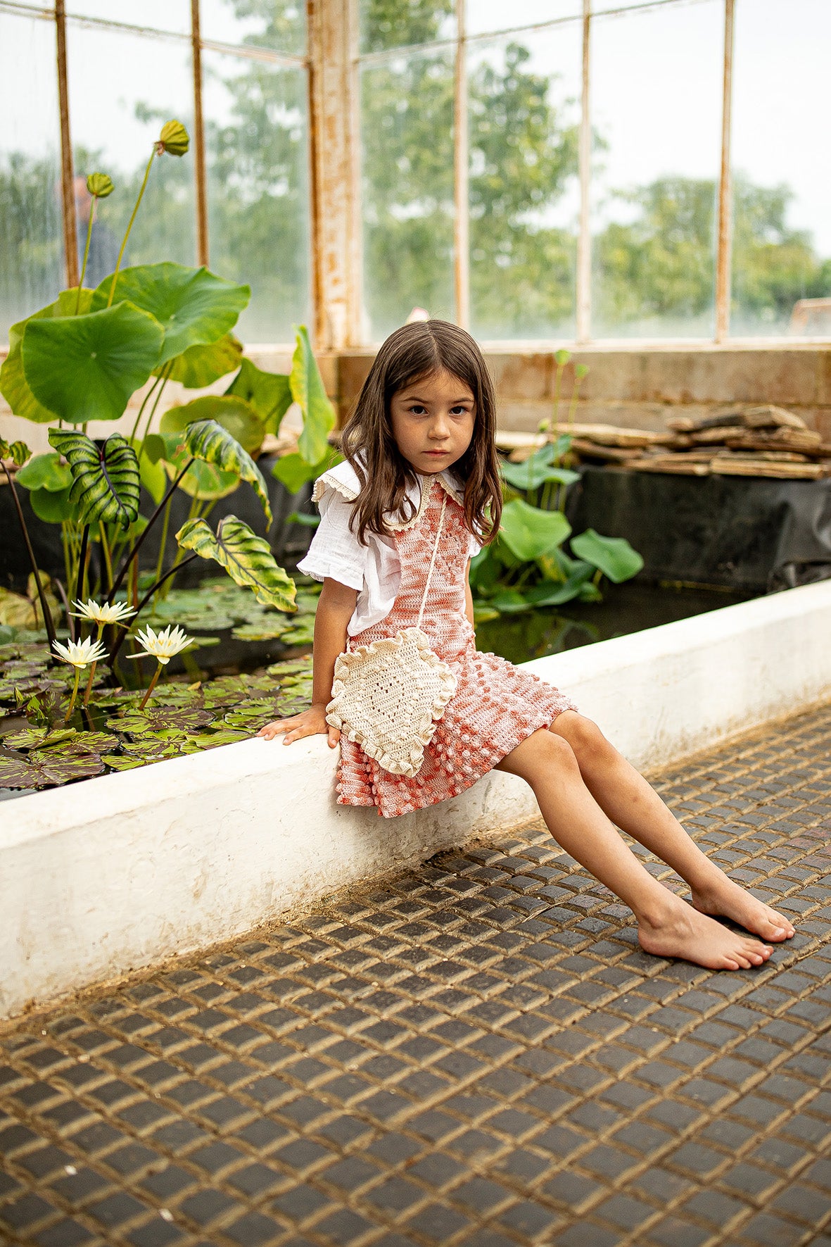 Girl's Pinafore Dress JUNE/Painted Pink