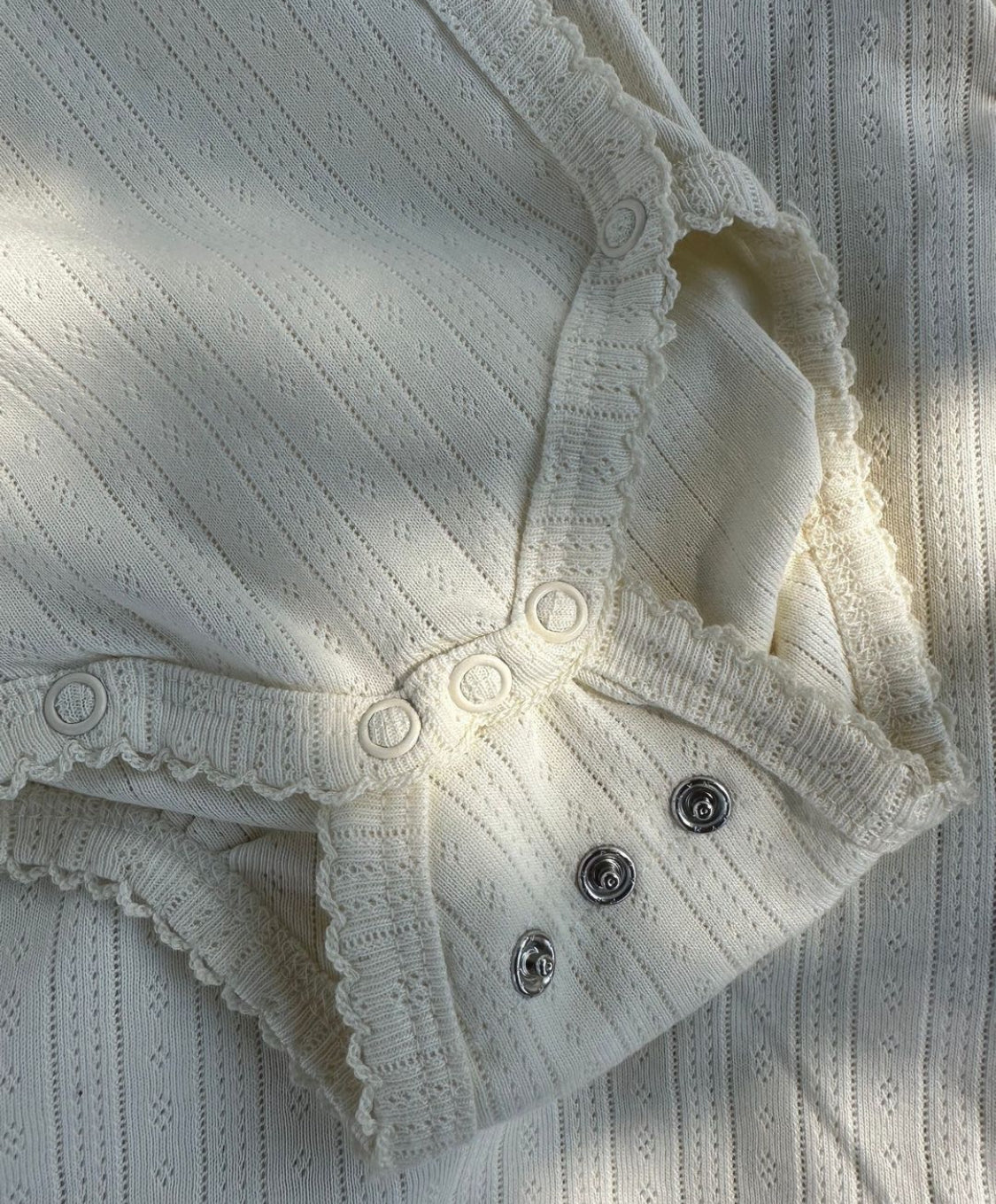 AVA WRAP BABY BODYSTOCKING/Antique white