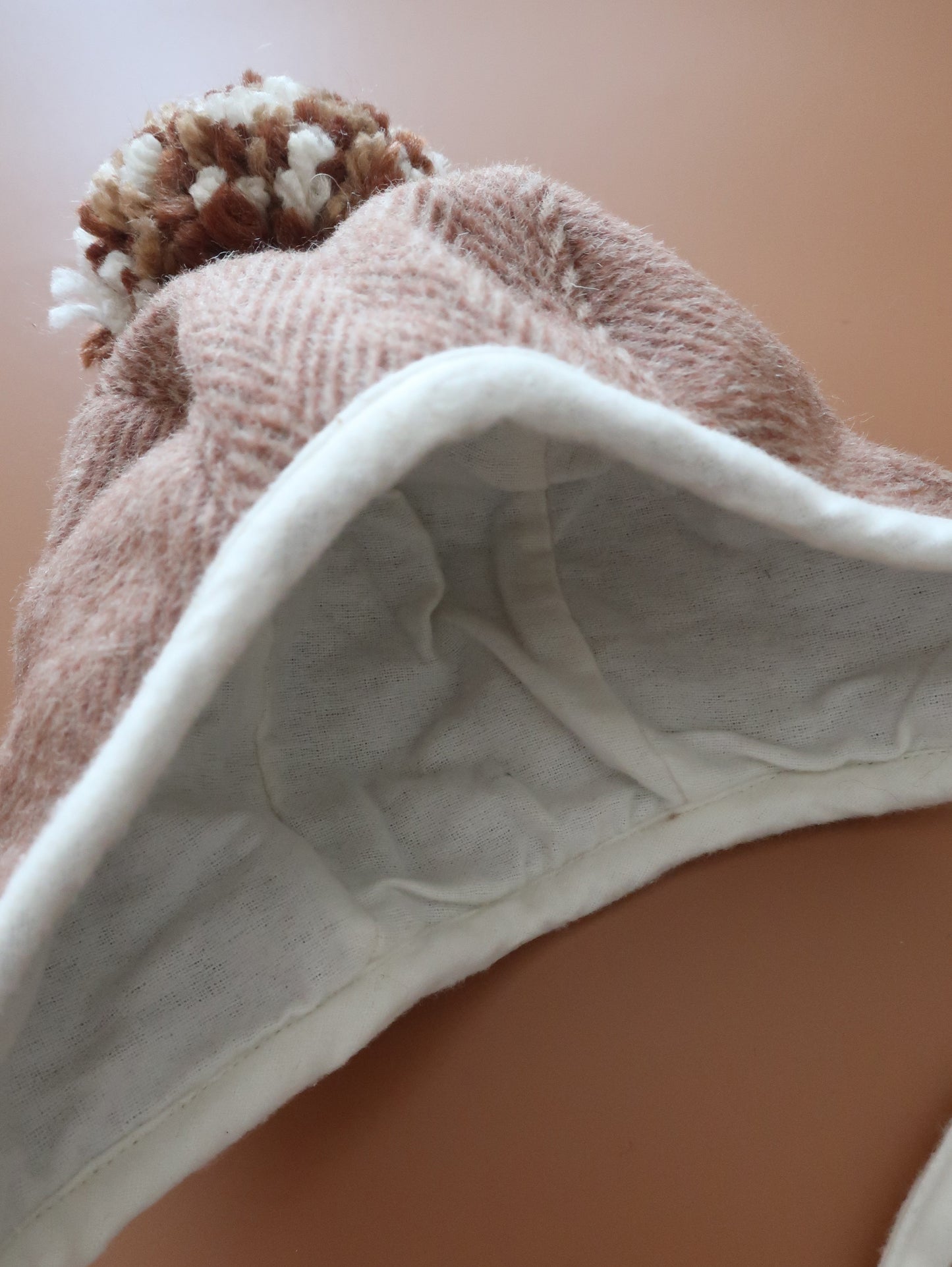 Winter Wool Baby Pom Pom Bonnet - Late Autumn