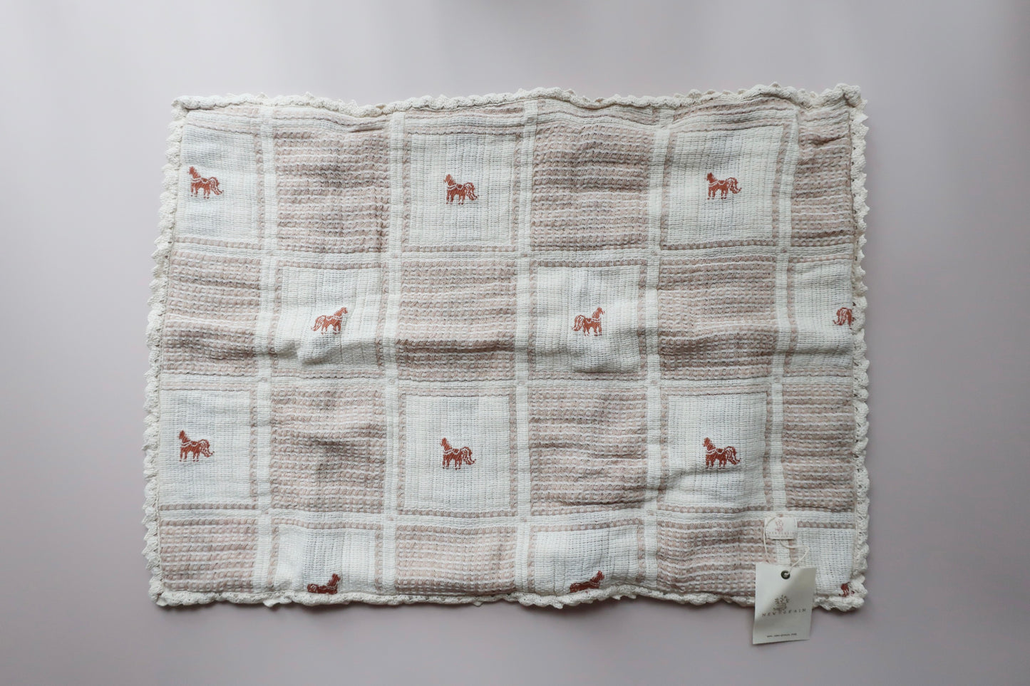 patchwork pillowcase - pony
