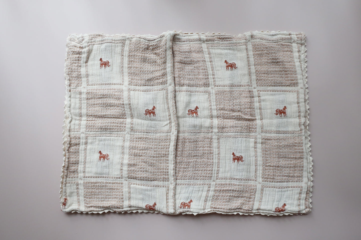 patchwork pillowcase - pony