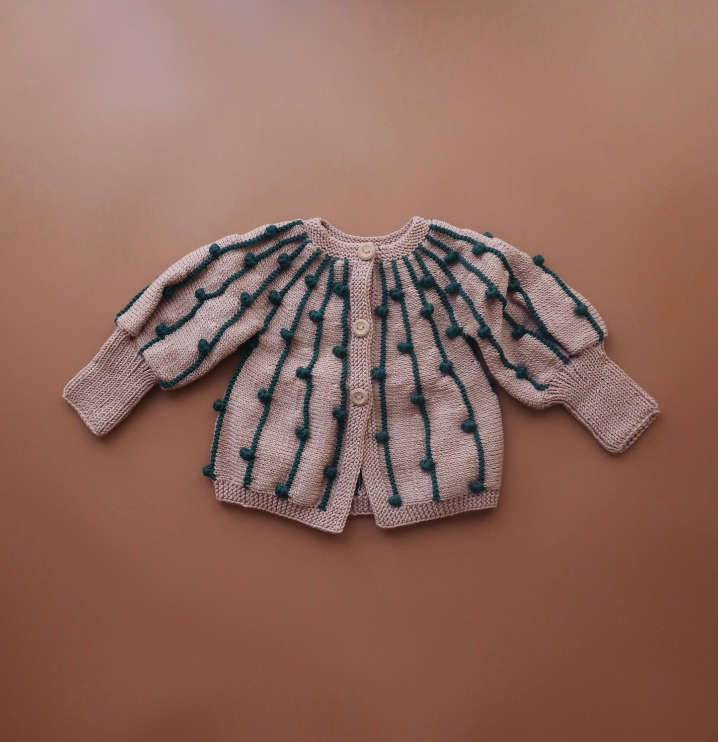 Marion Cardigan/Rose Quartz/Pine