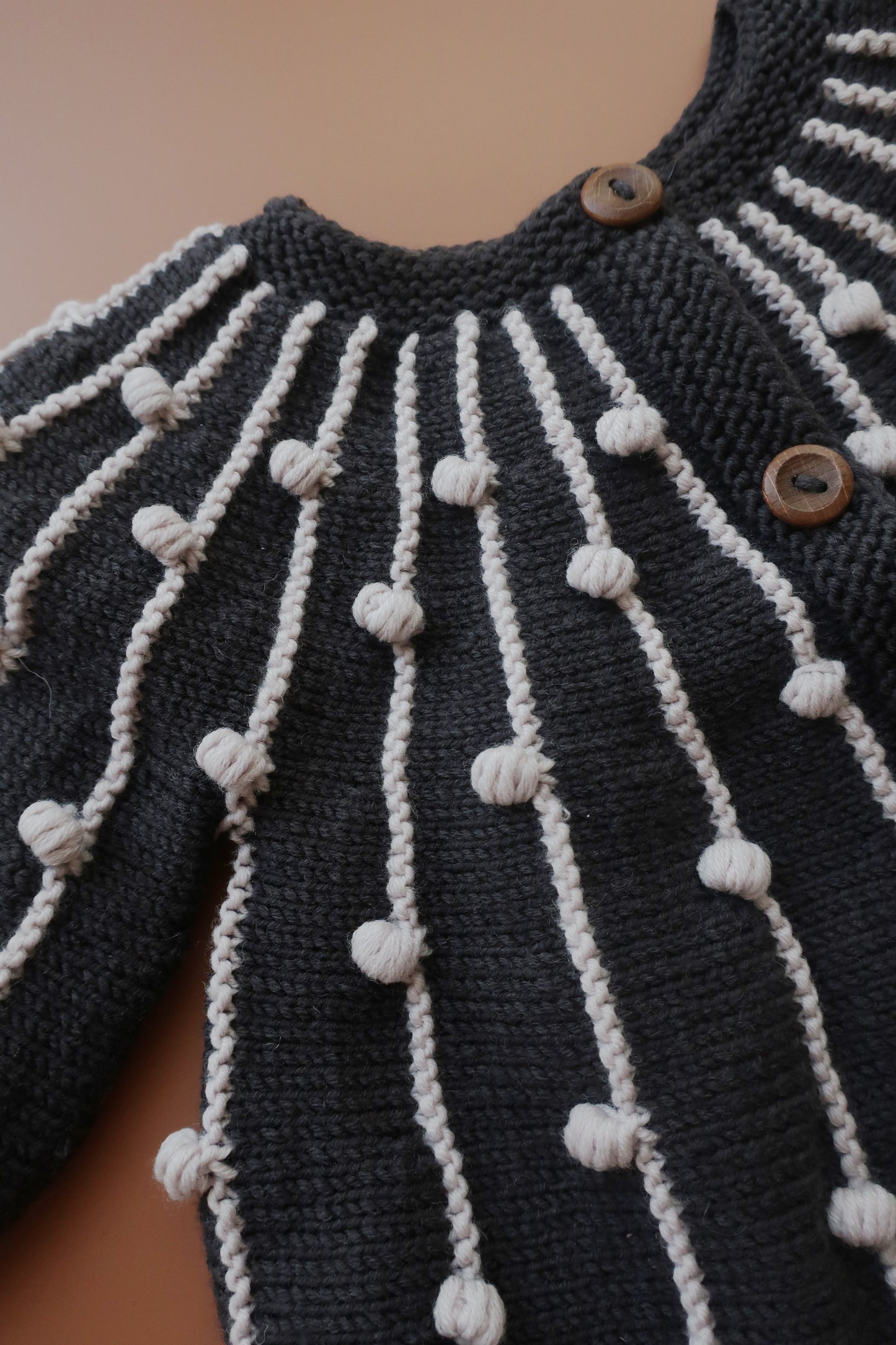 Marion Cardigan/Charcoal/Moonstone